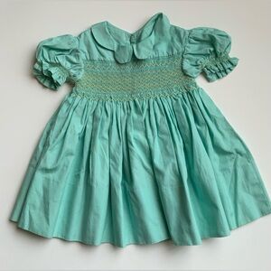 Vintage 50s Charming Aqua Kids Dress